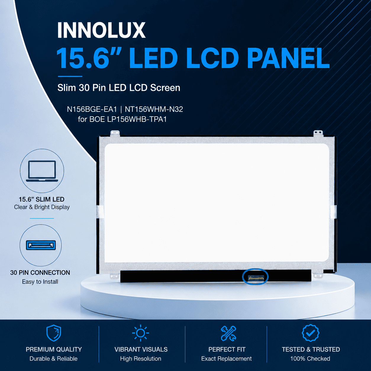 36 Innolux LCD panel 15.6 LED paper lcd Slim 30 pin N156BGE-EA1 NT156WHM-N32 for BOE LP156WHB-TPA1 - Image 1