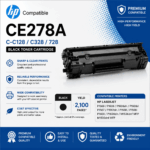 HP CE278A / C-C128 / C328 / 728 Black Toner Cartridge (Compatible) - Image 2