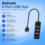 Astrum 4 Port USB Hub - Image 2